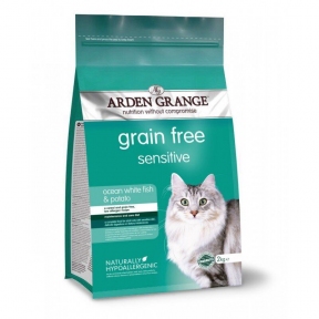 Arden Grange Adult Sensitive Ocean White Fish&Potato Сухий корм для котів із чутливим травленням