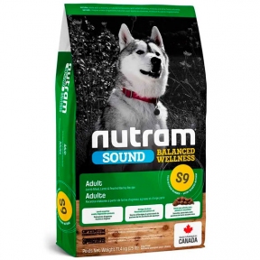 Nutram Sound Adult Lamb S9 Холистик корм для собак с ягненком и ячменем, 20 кг