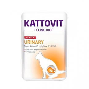 Kattovit Diet Urinary Влажный корм для кошек кусочки телятины в соусе, 85 г