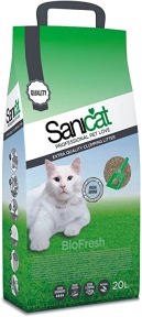 SANICAT BIO FRESN наполнитель для котов комкующийся с ароматом цветов  10 л