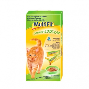 Сливочное лакомство MultiFit с птицей и печенью, 7х15 г