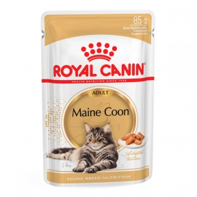 Maine Coon Adult консервированный корм для взрослых кошек породы Мейн-Кун (кусочки в соусе)