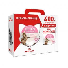 Акция Сухой корм для котов Royal Canin Kitten Sterilised 2кг + 400г в подарок
