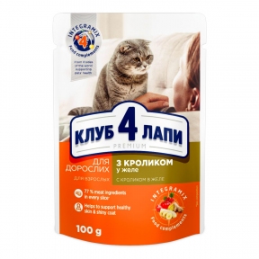 Club 4 paws (Клуб 4 лапы) влажный корм для котов с кроликом в желе