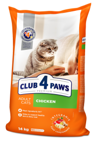 Club 4 paws (Клуб 4 лапы) Premium Adult сухой корм для котов с курицей