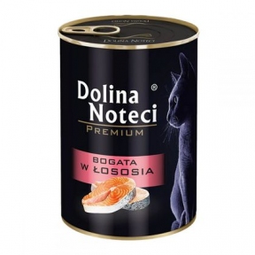 Dolina Noteci Premium Cat консерва для кошек 400гр мясные кусочки с лососем в соусе