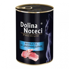 Dolina Noteci Premium Cat консерва для кошек 400гр мясные кусочки с ягненком в соусе