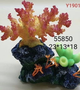 Аквадекор Коралл с анимонами 23*13*18 см Y1901A