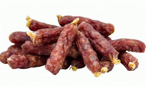 Колбаски филе индейки с абрикосом - лакомство для собак