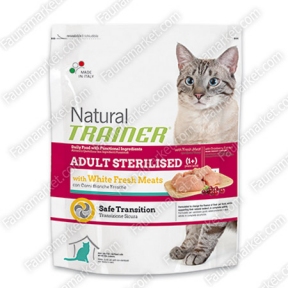 TRAINER NATURAL ADULT STERILISED With White Fresh Meats сухой корм для кошек со свежим белым мясом