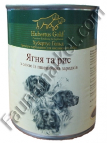 Hubertus Gold консерва для собак Ягнёнок с рисом 800г