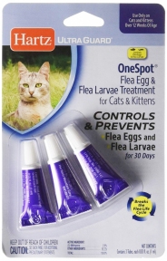 Hartz Ultra Guard OneSpot капли для кошек от личинок и яиц блох
