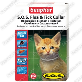 Beaphar нашийник S. O. S. від бліх і кліщів для кошенят