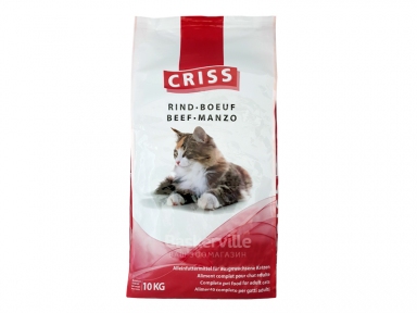 CRISS сухой корм для взрослых и пожилых котов Говядина 