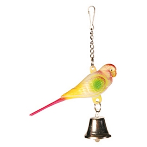 Игрушка для птиц, Trixie малый попугай с колокольчиком 5309