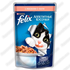 Felix влажный корм для котов с лососем в желе