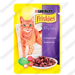 Friskies влажный корм для кошек Говядина с ягненком в подливе