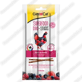 Gimcat Superfood дуо-палочки с цыпленком и ягодами
