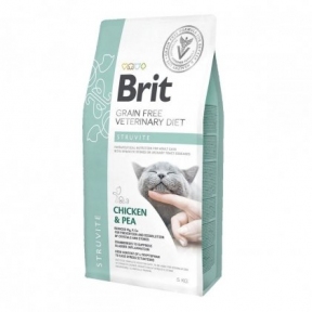 Brit GF Veterinary Diet Cat Struvite Беззерновой корм для кошек при струвитном типе мочекаменной болезни с курицей и горохом