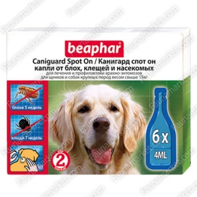 Beaphar Caniguard Spot On капли от блох и клещей для собак