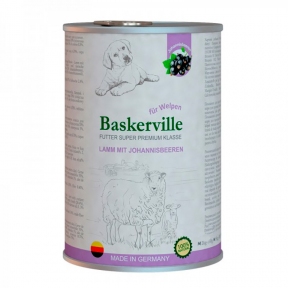 Baskerville консерви (вологий корм) для цуценят Ягня і смородина 