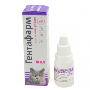Гентафарм 0,4% краплі для очей для собак, кішок, гризунів 15 мл, Лорі