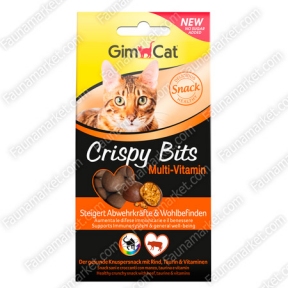 Gimcat Crispy Bits мясные шарики мультивитамин