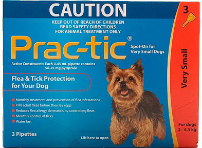 ПРАК-ТІК (Prac-tic) краплі від бліх і кліщів для собак, 3 піпетки Novartis