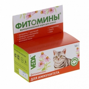 Фитомины для иммунитета кошки, 50г