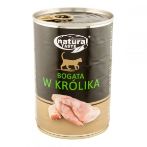 Dolina Noteci Natural Taste Cat консервы для котов с мясными кусочками кролика соусе