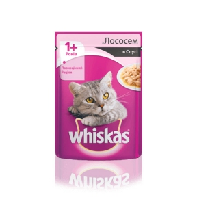 Whiskas для котів вологий корм з лососем в соусі