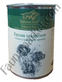 Hubertus Gold вологий корм для собак Кролик з картоплею 800г