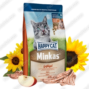 Happy cat Minkas сухой корм для котов и кошек с птицей