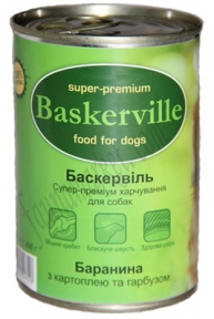 Baskerville консервы для взрослых собак Баранина с картофелем и тыквой