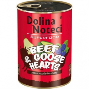 Dolina Noteci Superfood консервы для собак говядина и гусиное сердце