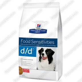 Hills PD Canine D/D с лососем и рисом при любом воспалительном состоянии кожи и пищевой аллергии у собак
