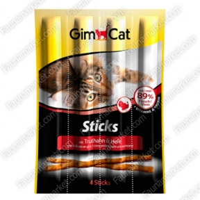 Gimcat Sticks лакомые палочки с индейкой и дрожжами
