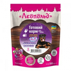 Леопольд консерви для собак з ягням, куркою, рисом і овочами 500гр 491846