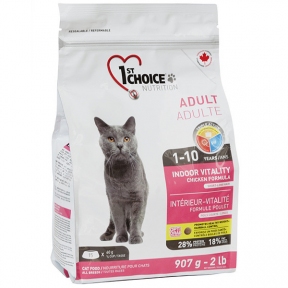 1st Choice Vitality Indoor Сухий корм для котів з куркою