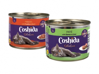 Coshida Selection Влажный корм для кошек с кусочками говядины, курицы и индейки в желе 205 г -  Влажный корм для котов -   Вес консервов: До 500 г  