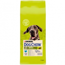 Dog Chow Large Breed Adult 2+ сухой корм для собак крупных пород с индейкой, 14 кг -  Сухой корм для крупных собак 