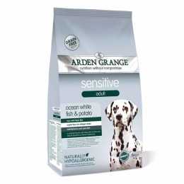 Arden Grange Sensitive для взрослых собак c океанической белой рыбой и картофелем