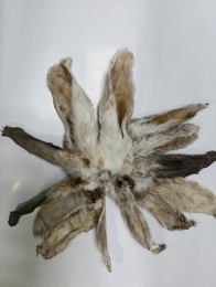 Ухо домашнего кролика с шерстью сушёное, 2 шт - Игрушки для лакомств для собак