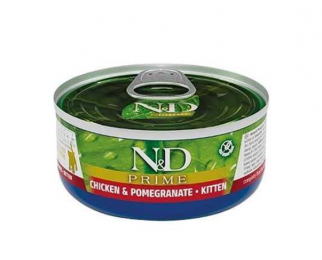 Влажный корм Farmina N&D Grain Free Prime Chicken Kitten для котят, с курицей и гранатом, 70 г   -  Влажный корм для котов - Farmina   