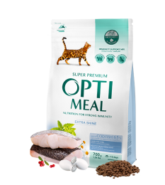 Optimeal сухой корм для кошек с высоким содержанием трески -  Сухой корм для кошек -   Вес упаковки: 5,01 - 9,99 кг  