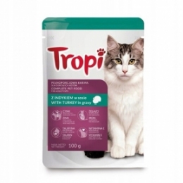 Консерва для котов Tropi кусочки в соусе с Индейкой 100 г. - Similar products