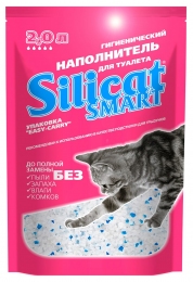 Siliсat Smart силикагелевый наполнитель 2 л -  Наполнитель для кота - Silicat     