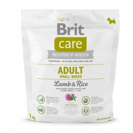 Brit Care Adult Small Breed Lamb&Rice сухой корм для собак мелких пород -  Сухой корм для собак -   Вес упаковки: 5,01 - 9,99 кг  