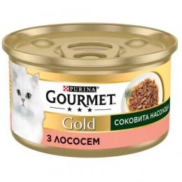 АКЦИЯ Gourmet Gold Сочное наслаждение влажный корм с лососем для кошек 85 гр - Similar products