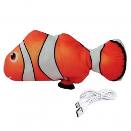 Игрушка Рыбка Клоун вибро 25 см - Игрушки для собак